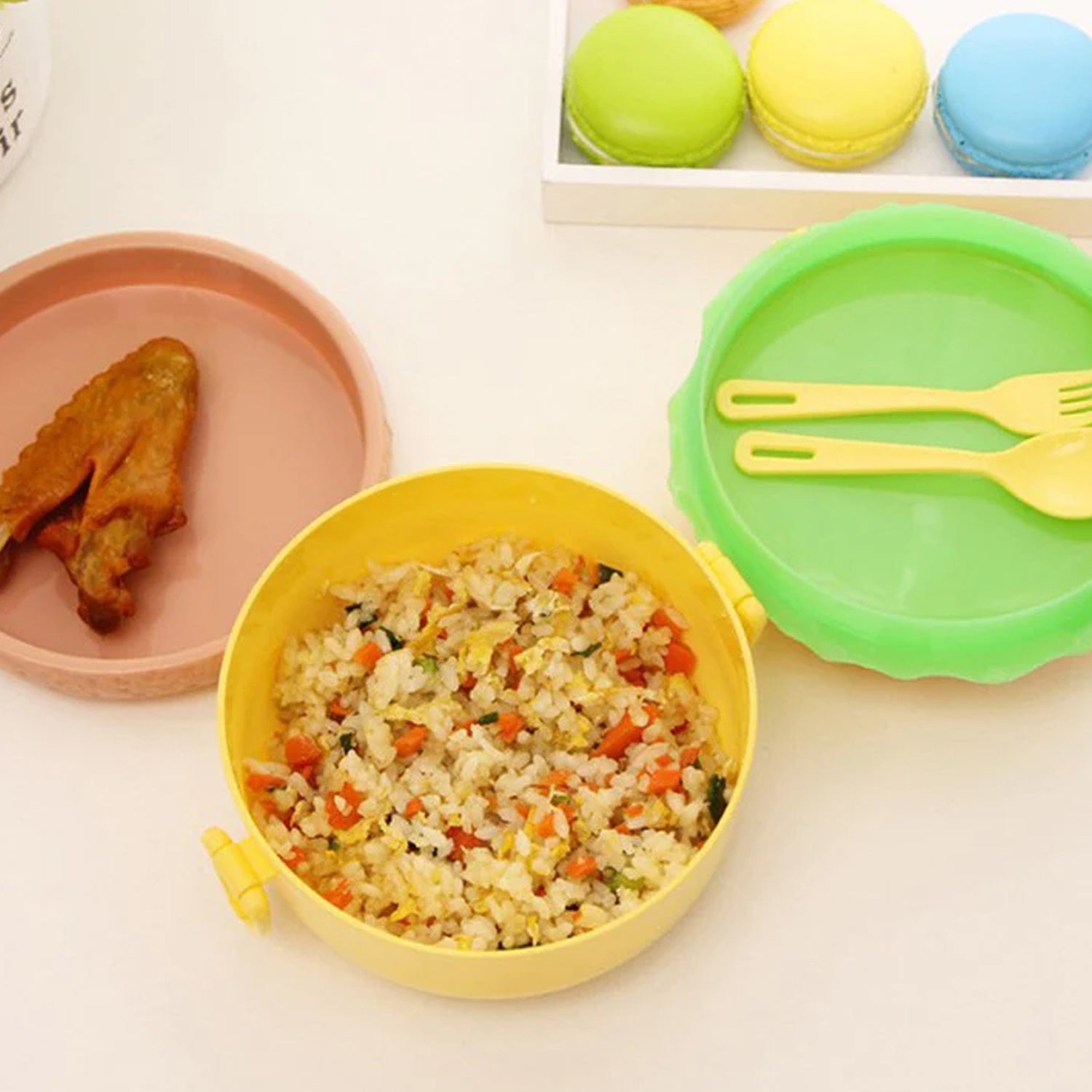 5313 Burger Shape Lunch Box Plastic Lunch Box Food Container Sets Double Layer Lunchbox 1000ml With 2 Spoon Applicable to Kids and Elementary School Students 5313 Burger Shape Lunch Box Plastic Lunch Box Food Container Sets Double Layer Lunchbox 1000ml With 2 Spoon Applicable to Kids and Elementary School Students